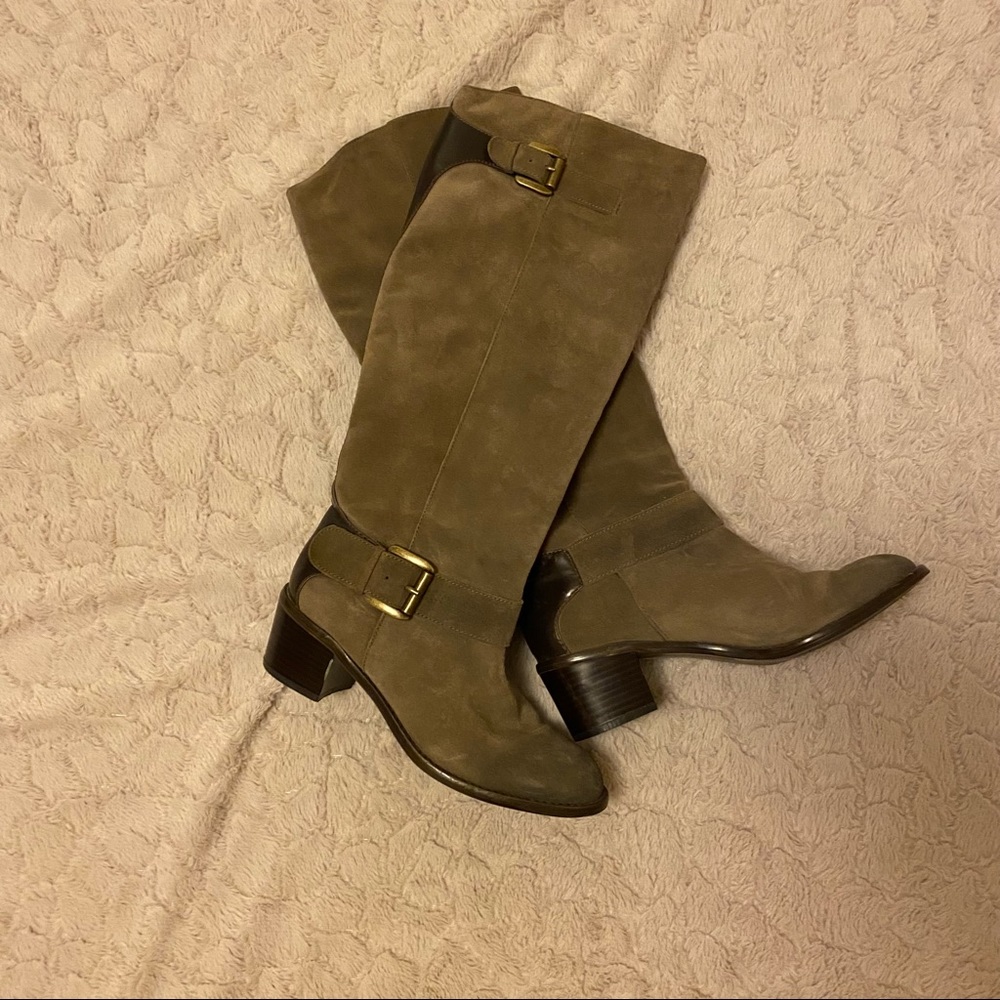 I.N.C. Brown pull on knee high boot, size 7.5